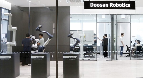 국내 최대 규모로 문을 연 '두산로보틱스 이노베이션센터' 전경. 사진=두산로보틱스